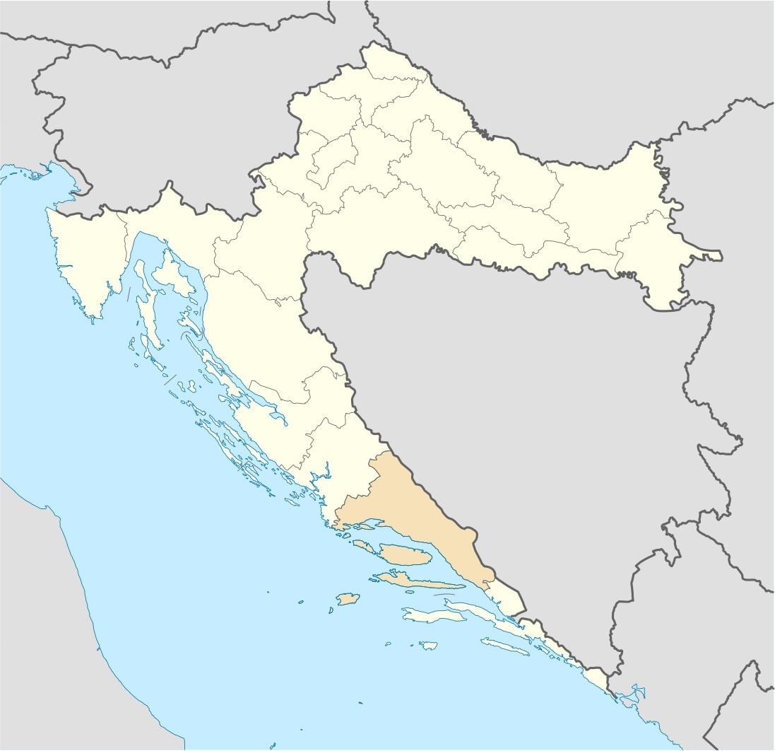 kort af dalmatia króatíu 