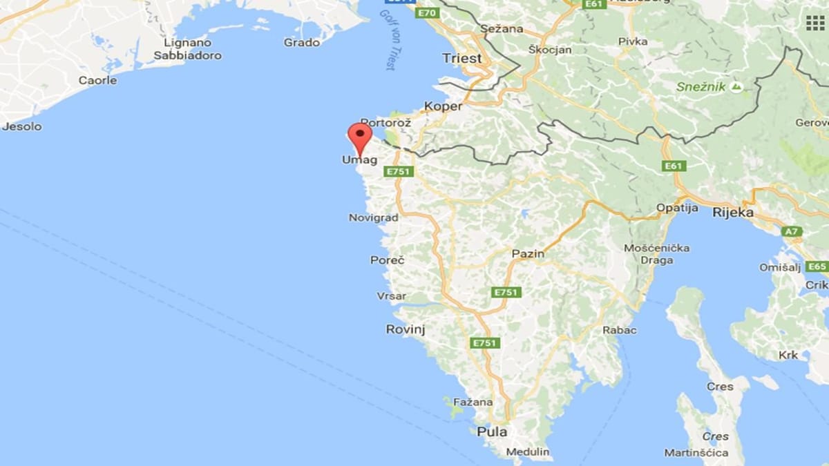 kort af umag króatíu