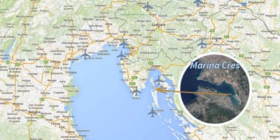 Cres kort króatíu