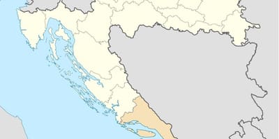 Kort af dalmatia króatíu 
