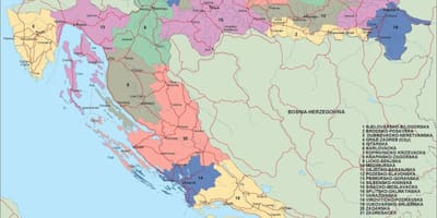 Kort af króatíu pólitískum 