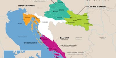 Kort af króatíu wineries