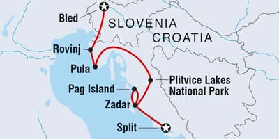 Plitvice króatíu kort